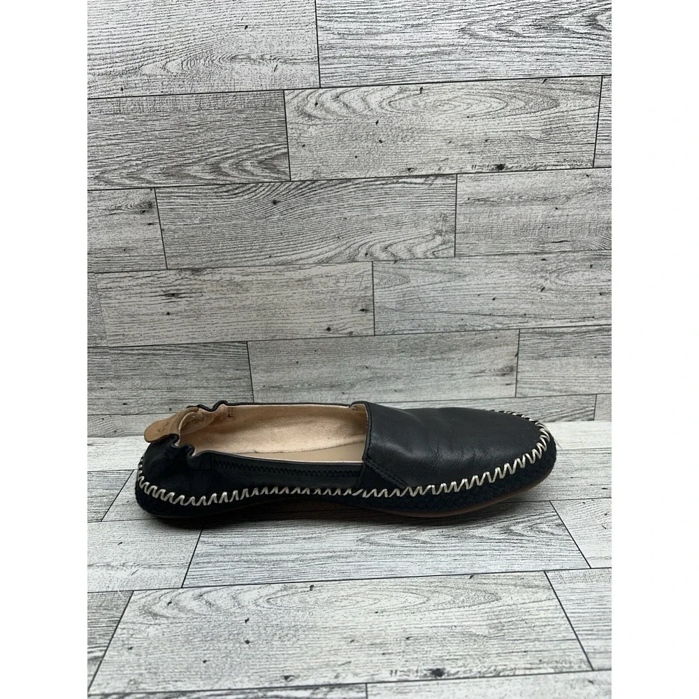 SPERRY Top Sider Womens 7.5M Sunset Ella Espadrille SlipOn Flat Loafers‎ Black